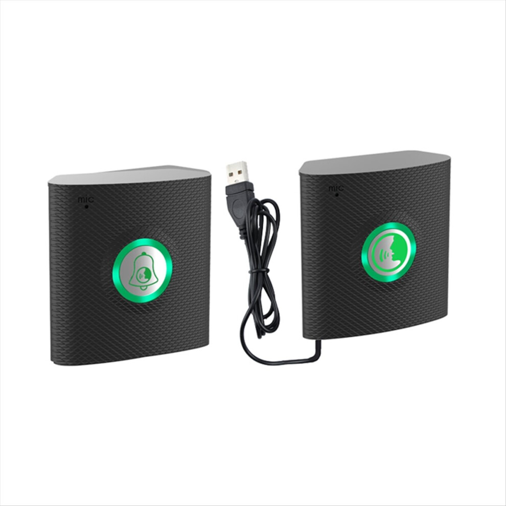 Wireless Long Distance Voice Intercom Full Duplex Door Phone Two Way Audio Doorbell Welcome Chime Elderly Bell Black 4851434132470
