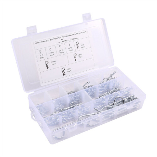 180 Pcs A1288 Split Galvanized R-Type Latch Bolt Cotter Pin Lockpin R Shape Cotter Pin 2