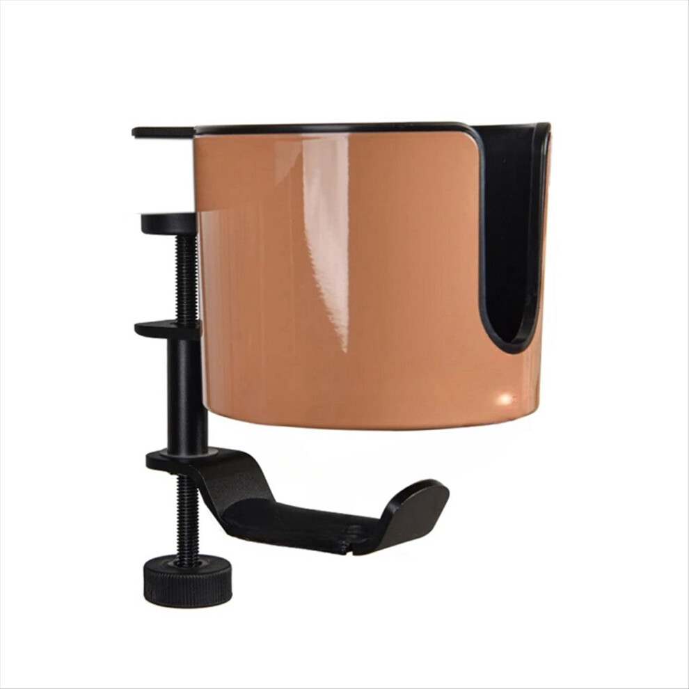 Desk Cup Holder 2 In 1 Desk Cup Holder With Headphone Hanger 360-Degree Rotation Adjustable Arm Clamp Headset Hook 4851434139882