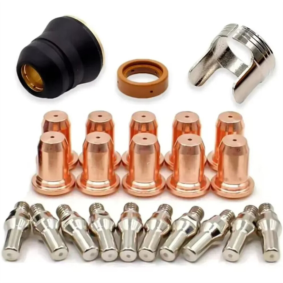 23Pcs Pt-60 -40 Pt40 Plasma Cutting Torch Tip 1.0Mm 51313 Electrode 52582 Plasma Cutting Flashlight Plasma Cutting 4853733494068
