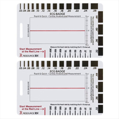 2pcs 7 Step Ruler Measurement Tool Transparent Caliper Portable Plastic Vertical Horizontal ECG Assessment Tool