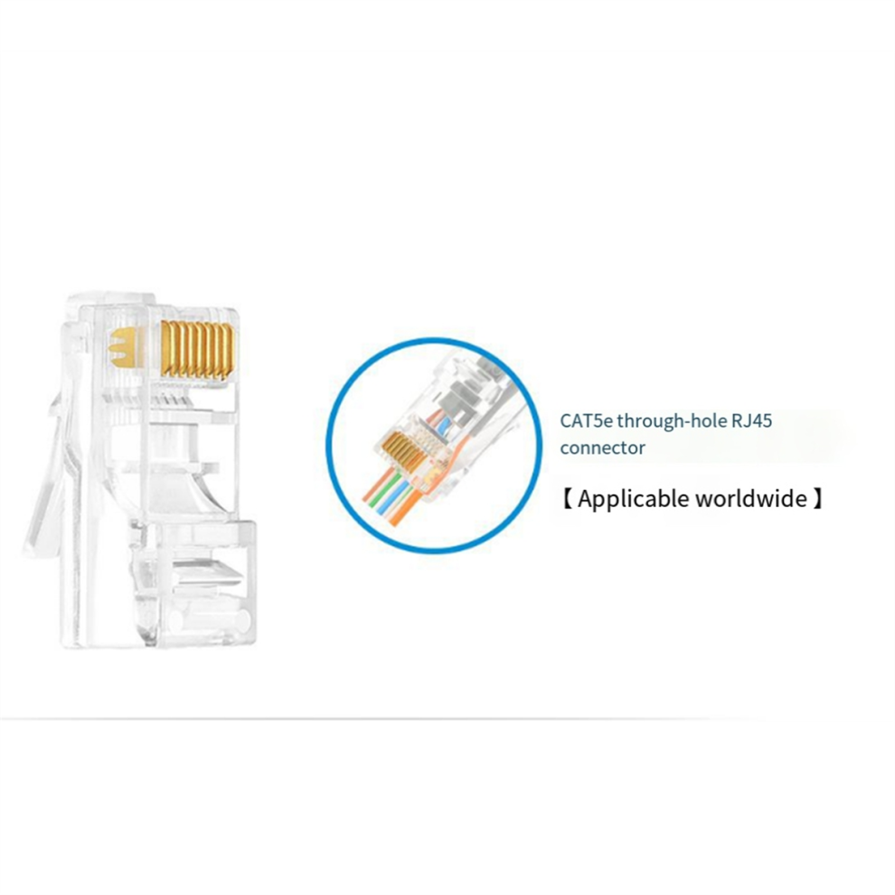 Rj45 Rj12 Rj11 Pass Through Crimp Plier Cat7 Cat6 Cat6a Cat5 Cat5e Stripping Crimping Tool With 8P/6P Ethernet Connector 4851434134344