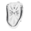 Melting Distorted Clock Art Decor for Living Room - Plastic Desktop Electronic Wall Clock Silver 1
