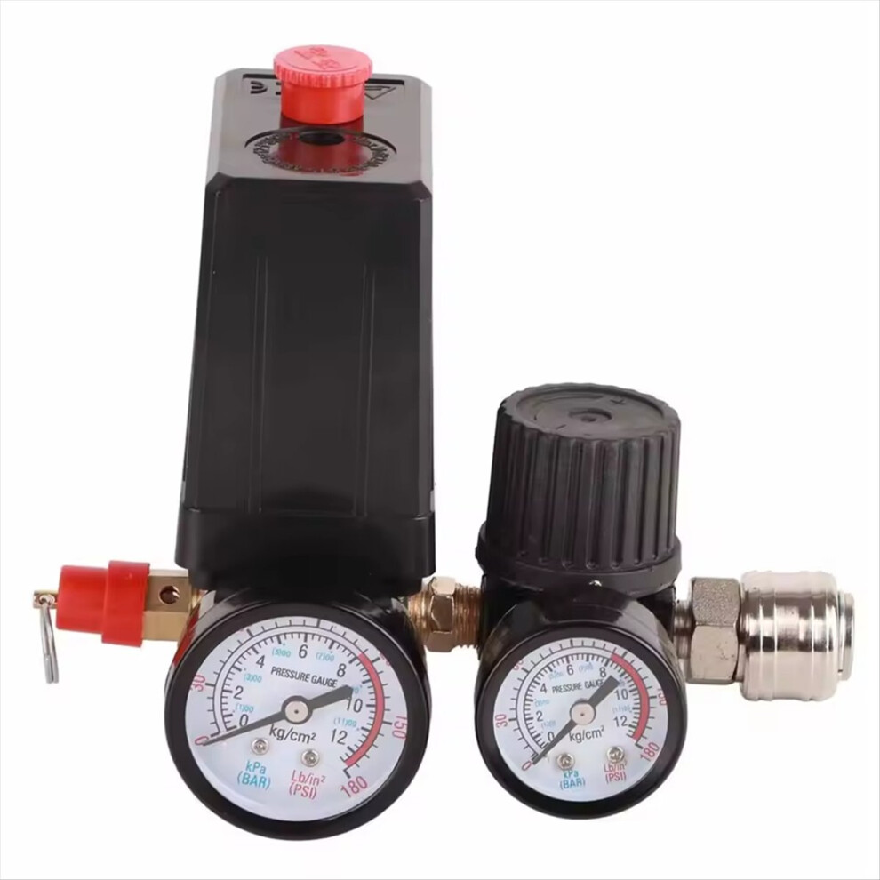 Air Compressor Pressure Control Switch Valve 1/4In 4 Holes Controller Regulator Valve 90-120Psi Air Compressor Valve 4852469859165