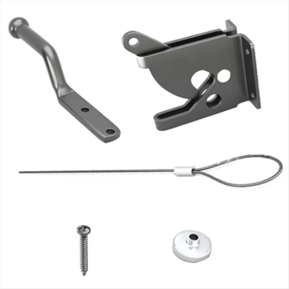 Door Latch With Spring Puller, Fence Door Lock, Fence Lock Small Lock With Rope, Suitable For Fence Gates 4852469866910