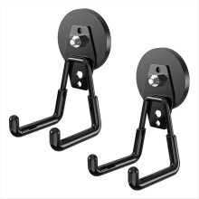 2 stuks grote, robuuste magnetische garagehaken met krasbestendige rubberen coating, ideaal voor garage, werkplaats, gereedschapswagen en buiten