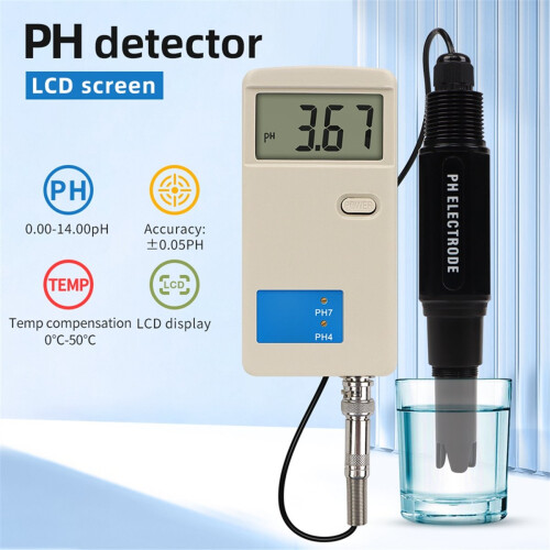 Water Quality Tester Portable Acidity Meter PH Value Detection for Laboratory, Drinking Water, Aquariums, Hydroponics 1