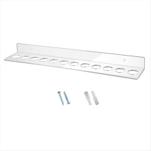 Acryl-Wandscherenhalter mit 12 Fächern, transparent, 40 cm breit, 3 mm dick, 2er-Pack