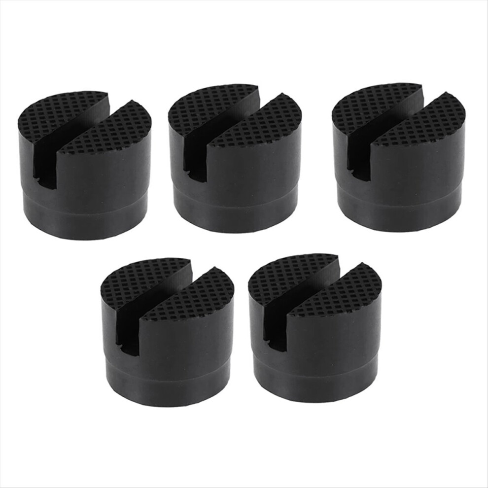 5Pcs Jack Stand Rubber Pads Universal Car Slotted Frame Rail Floor Jack Adapter Lift Rubber Pad Stand Holder Light 4852469872751