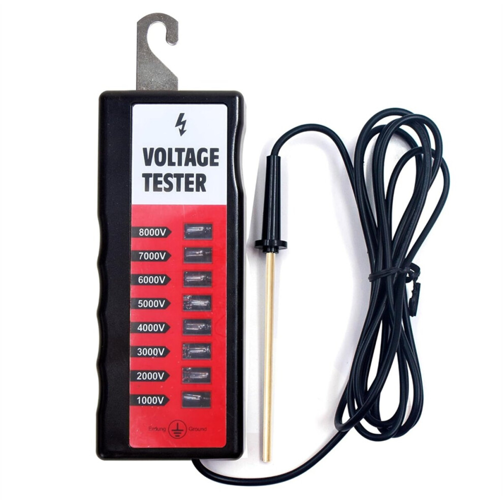 Electric Fence Voltage Tester, Portable Fence Tester, Neon Lights Farming Equipment Testing Tool Fault Finder Max 8000V 4852469865685