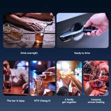 Nieuwe digitale alcoholtester Geluid en licht alarm Verkeer Huisonderzoek Alcoholtester LCD-scherm Politie blaastest