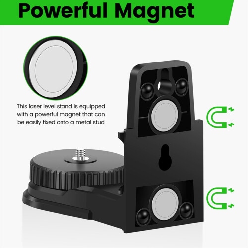 Laser Level Magnetic Bracket 360 Rotatable Level Support Bracket Portable Level Holder Light Weight Level L Bracket 2