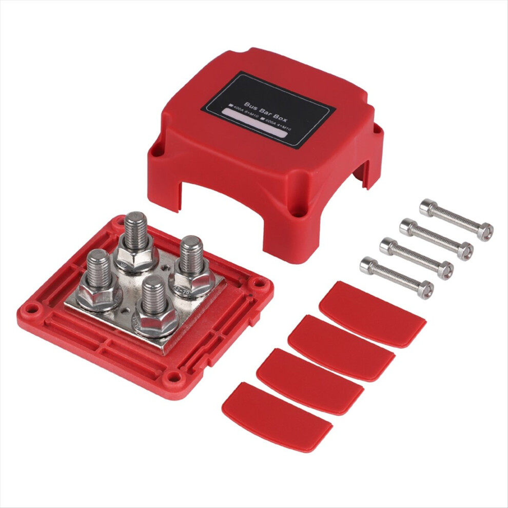 For Auto Rv Marine Truck Boat Heavy Duty 400A 48V Bus Bar Tin Plated Copper Power Distribution Block Ground Busbar Box A 4852469881180