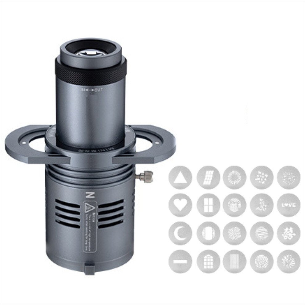 Al20 Photograph Flash Snoot Conical Lens Art Special Shaped Beam With Optical Spot Lens 20 Gobos For Mount Light 4852469870498
