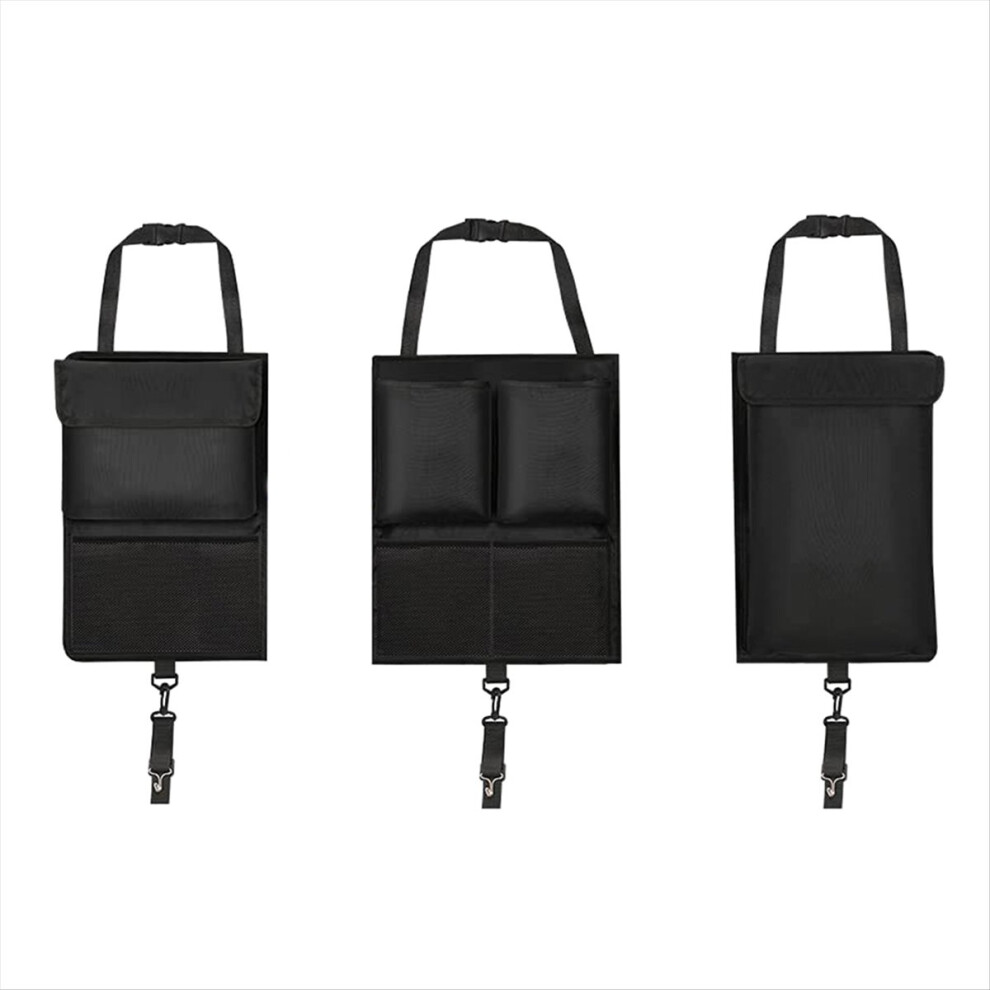 Universal Car Trunk Organizer Capacity Oxford Cloth Rear Seat Storage Cargo Rack Removable Seat Back Hanging Organizer Black 4852469880725