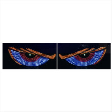 1 ζεύγος LED αυτοκινήτου Dynamic Devil Eye Light Sticker USB Car Eyes Lights Lights, B