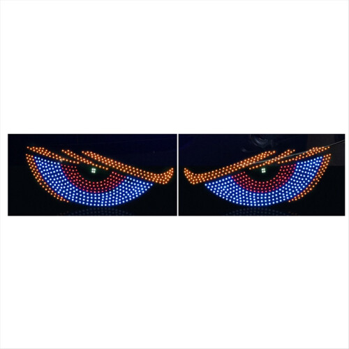 1 ζεύγος LED αυτοκινήτου Dynamic Devil Eye Light Sticker USB Car Eyes Lights Lights, B