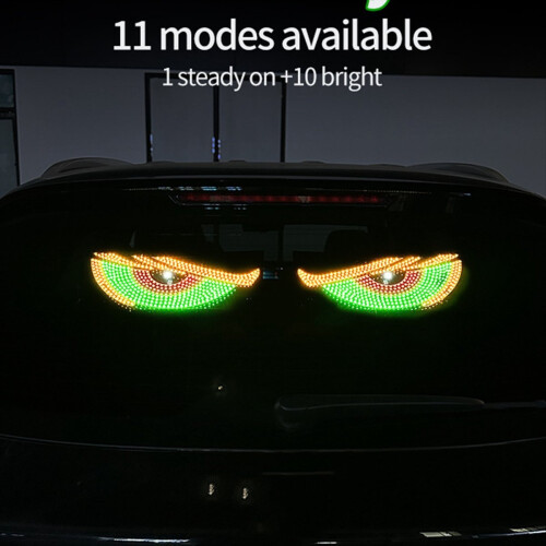1 ζεύγος LED αυτοκινήτου Dynamic Devil Eye Light Sticker USB Car Eyes Lights Lights, B 2