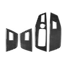 Car Window Switch Lift Button Frame Panel Carbon Fiber Trim Sticker Car Interior Accessories for X3 G01 X4 G02 RHD