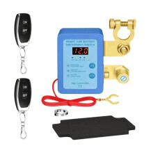 240A 12V Remote Battery Disconnect Switch with Led Voltage Display Automatic Power Shut Off Switch for Auto