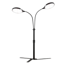 Lâmpada de cultivo para plantas de interior, espectro completo de 6000K, 3,5": Lâmpada de cultivo LED de anel duplo com plugue europeu.