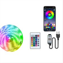5M LED svetelné pásy s 44-klávesovým diaľkovým ovládaním LED RGB svetelný pás flexibilné svetlo pre domáce vianočné sviatky