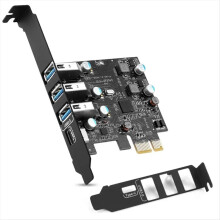 Pre počítač PCIE na USB 3.0 s 3 portami + rozširujúca karta typu C s 1 portom bez externého adaptéra napájania
