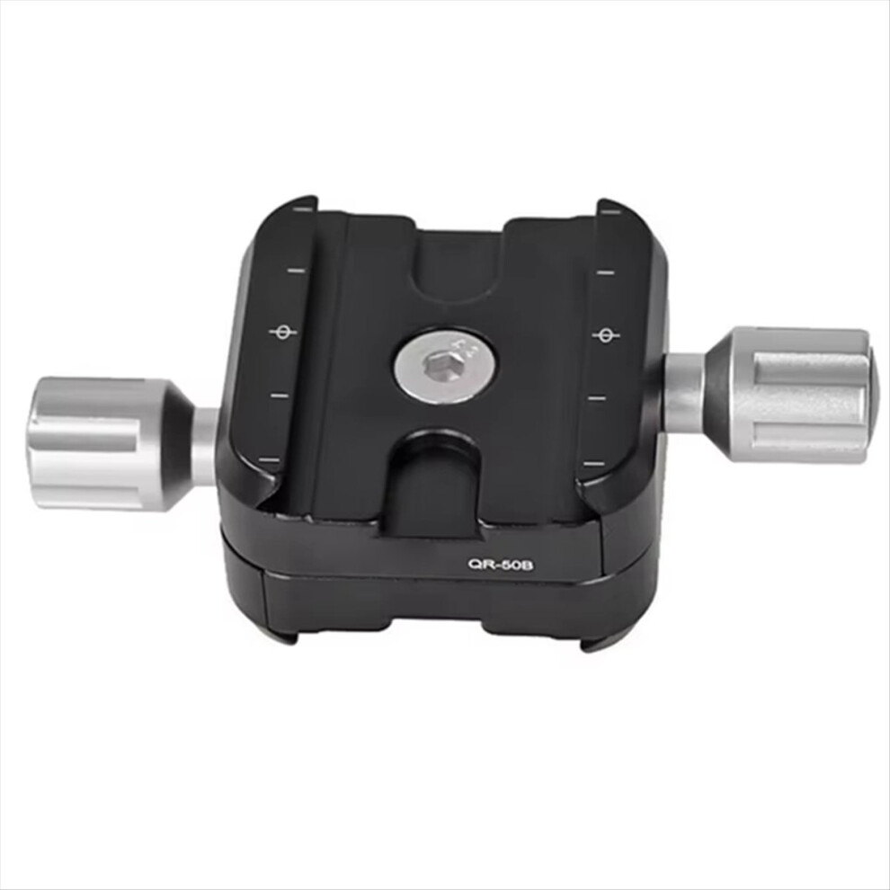 Qr-50B Double-Layer Quick Release Clamp Holder Panoramic Head Clamp Seat For Macro Plate Tripod Head 4852469807371