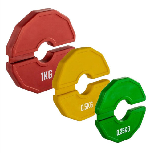 1 disque de musculation micro-type, poids fractionné, jaune, 0,5 kg. 1