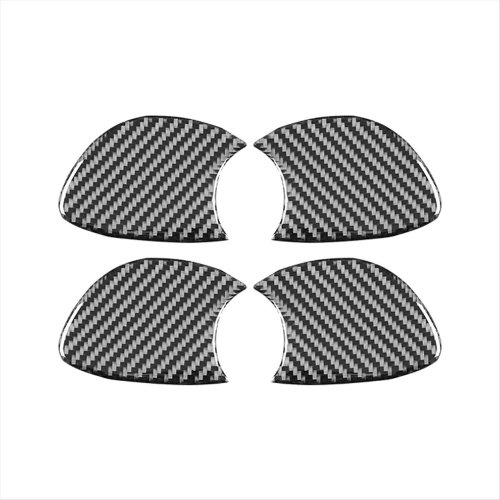 Carbon Fiber For 2007-2013 Inner Door Handle Bowl Cover Panel Trim Sticker Interior Accessories 4852469898027