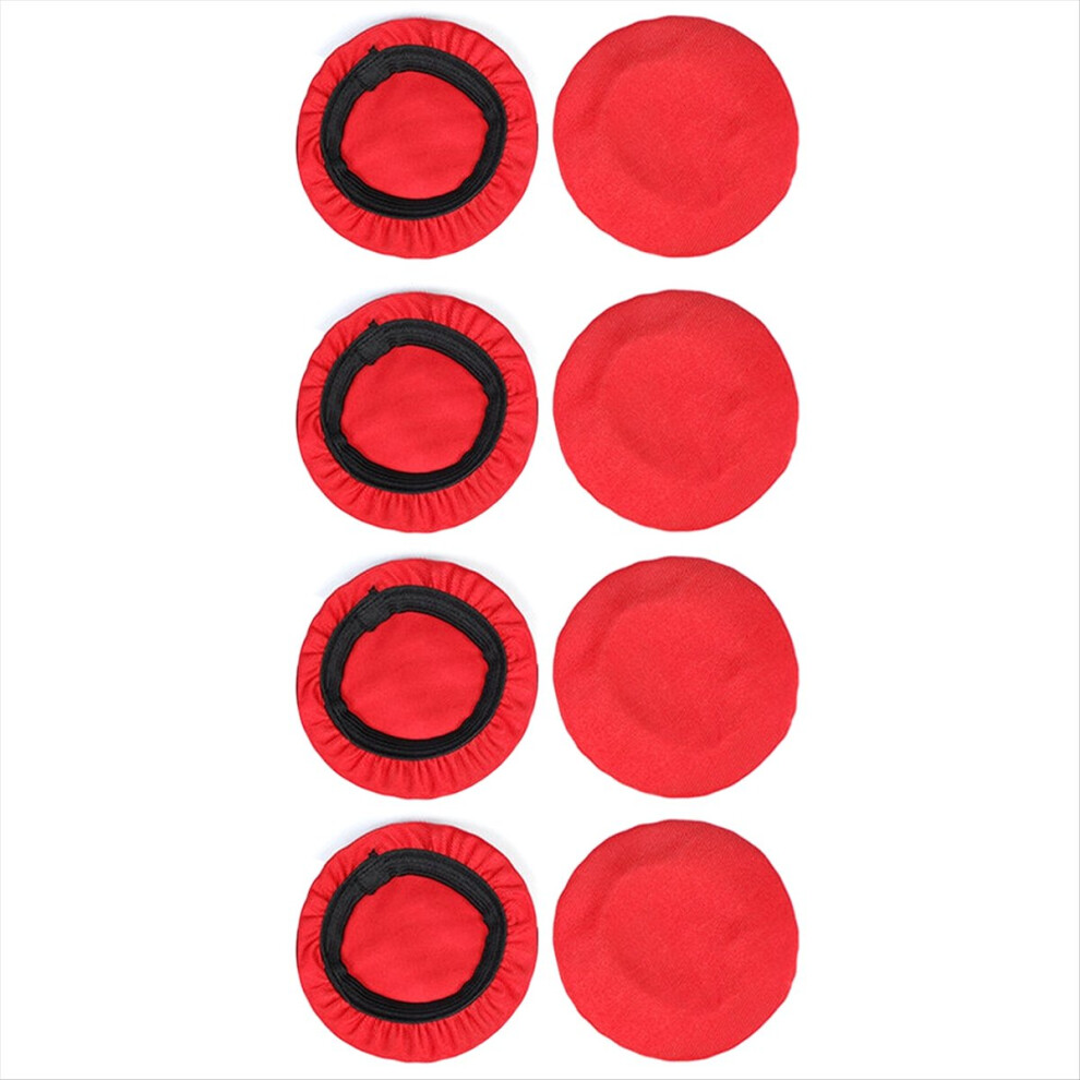 4 Pairs 8Cm Elastic Earpad Covers Headphone Covers Stretchable And Washable Sanitary Earcup Protectors Red 4852469816489