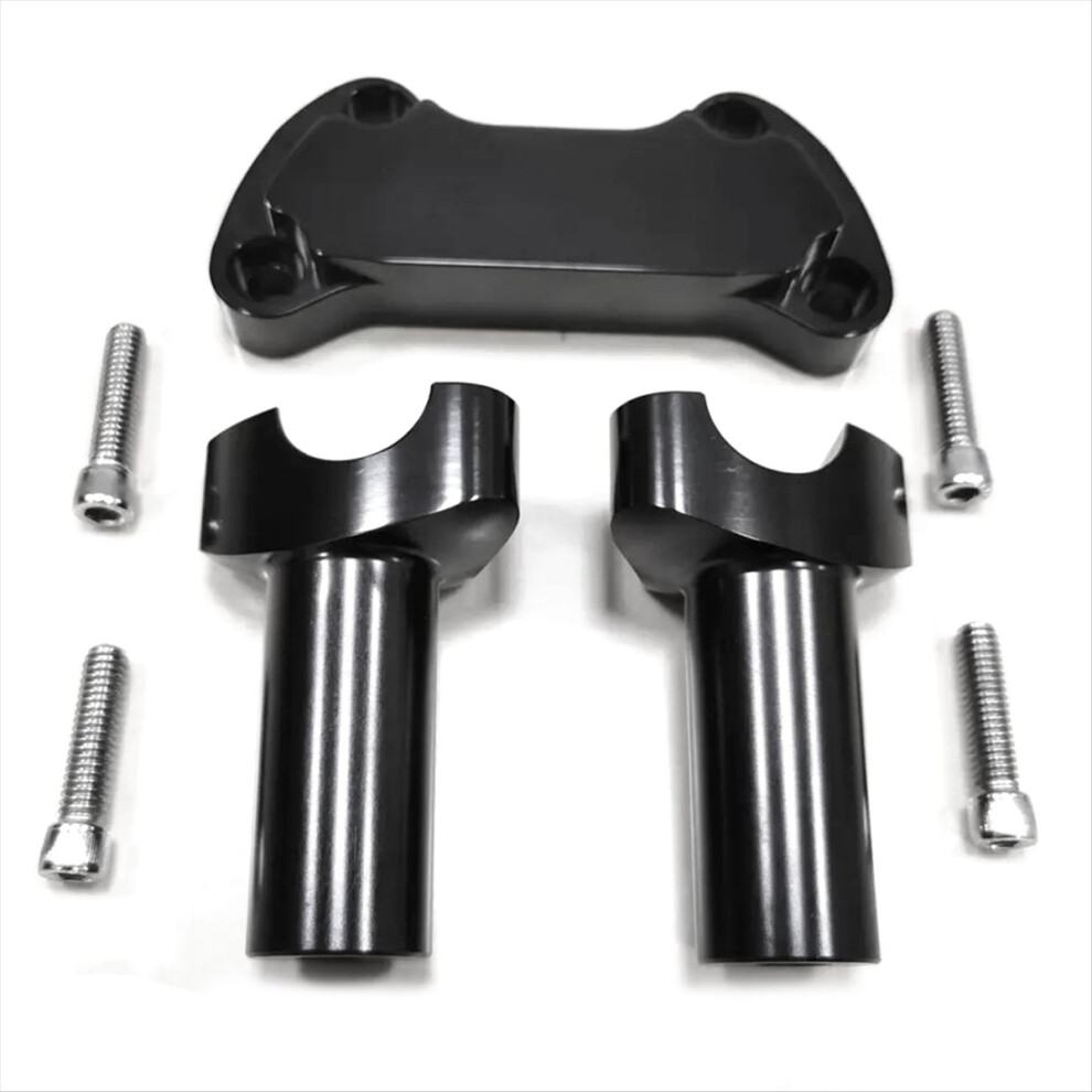 4Inch Risers 1Inch Handlebar Clamp For Fat Boy Low Rider Softail Fxstc Black 4852469800174