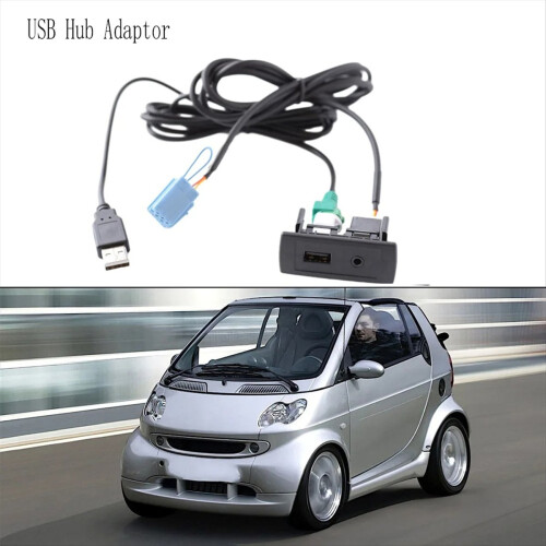 Καλώδιο σύνδεσης υποδοχής Aux USB Προσαρμογέας διανομέα USB για W447 Smart 450 2