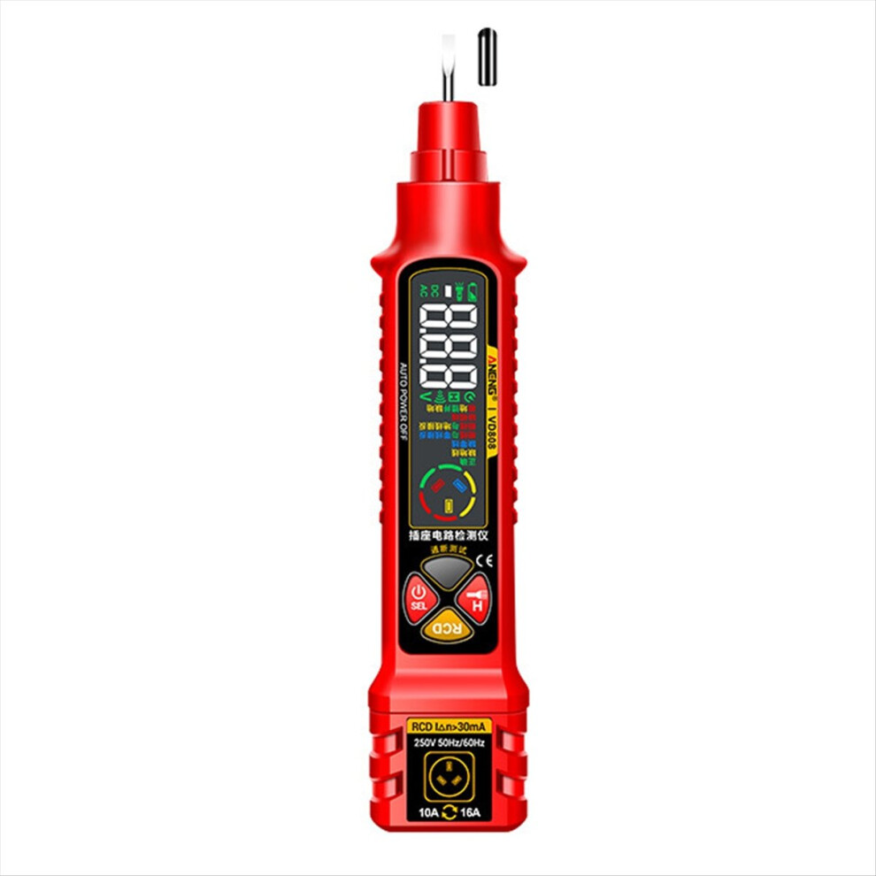 Vd808 Digital Socket Ncv Tester Circuit Breaker Finders Voltage Measuremen Leakage Polarity Leakage Ncv Test Eu Plug 4852469815819