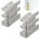 10PC Skiffers Baseboard Corner Protectors,Solid Brass Skirting Board Protectors,Baseboard Corner Protectors Silver 2