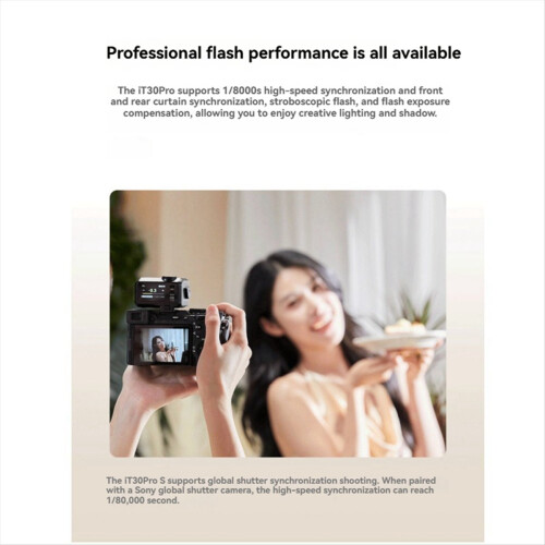 IT30Pro C Camera Flash 2.8inch Touchscreen Pocket Flash TTL Auto-Exposure 2.4G Wireless Camera Flash IT30Pro C 1