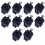 10pcs XLR RJ45 Socket Bent Needle Connector Square Shape PCB Panel Mount Chassis XLR Adapter Connector 1