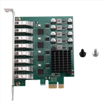 Adaptérová karta PCI-E 2.0 X1 na USB 3.2 Gen1, stolová 4-kanálová 8-portová rozširujúca karta USB 3.2 Gen1, 5 Gb/s adaptérová karta PCI-E