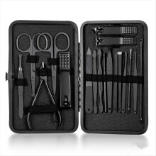 Nail Clipper Set Stainless Steel Manicure Nail Scissors Pedicure Kit Nippers Trimmer Care Tool with Storage Box 18pcs