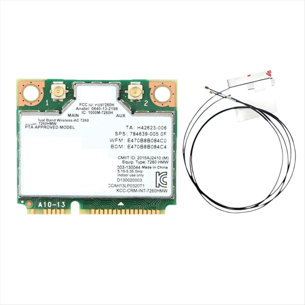 Ac7260 Wireless Wifi Card 2.4G/5G 1200M Dual-Band Ac7260 Wifi5 Card Bluetooth 4.0 Gigabit Wireless Network Card 4852469839471
