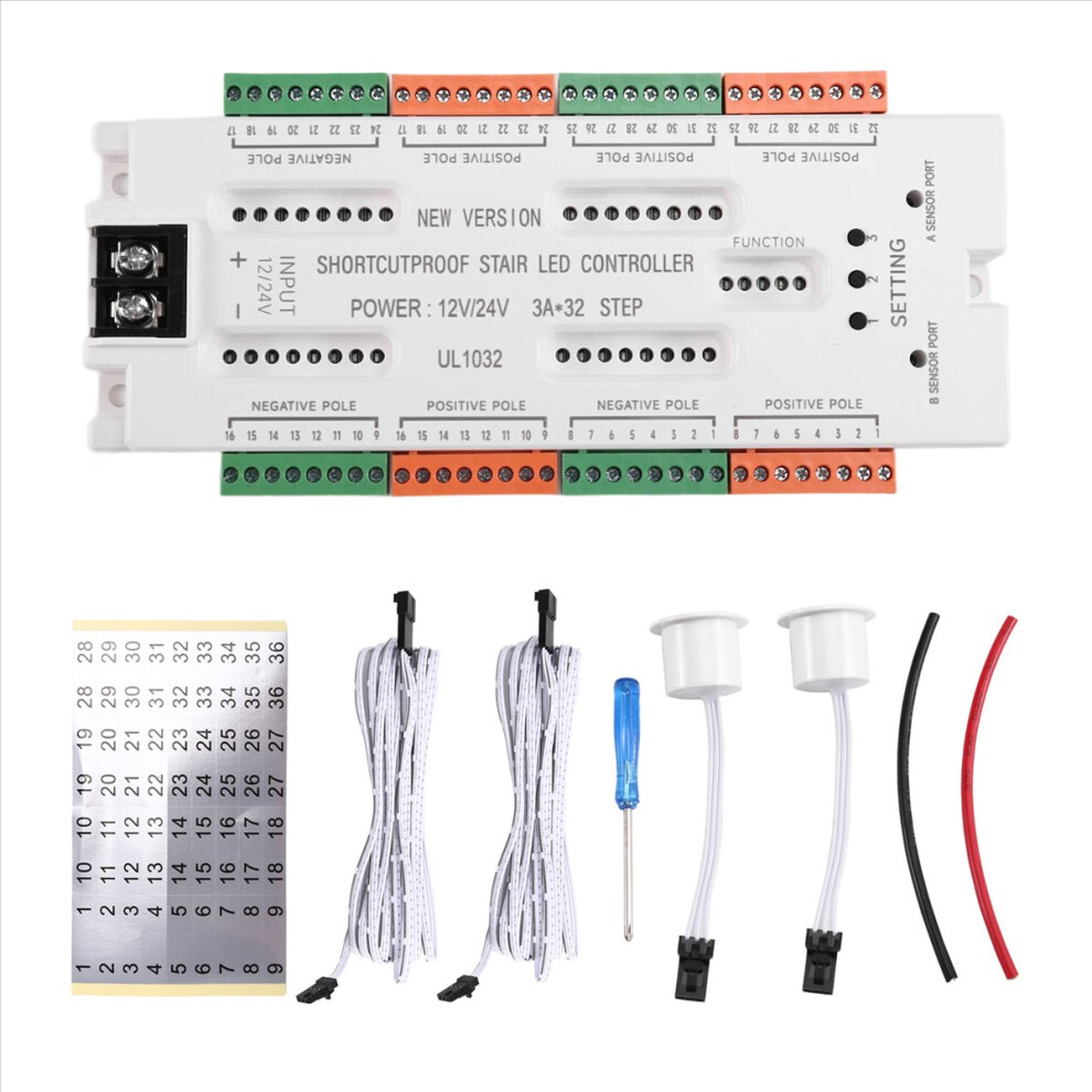 Ladder Night 32 Channels Stair Led Motion Sensor Prevent Short Circuit Controller Dc12v/24V Light 4852469838566