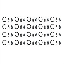 60PCS Plastic Hooks for Gazebo Curtains,Curtain Track Hooks for Outdoor Gazebo Canopy Hotel Supplies