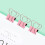 60 clips metálicos con forma de corazón, color rosa. 4
