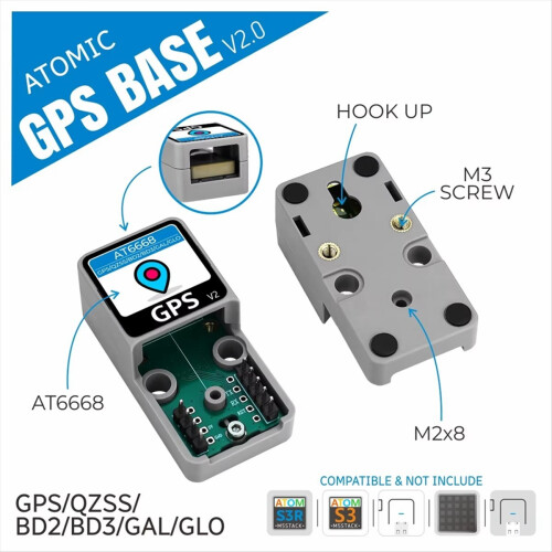 GPS Base V2.0 GPS Positioning Module Base Dedicated for Atom Series Host Low Power High Precision 1