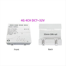 Tuya Smart Switch 4G LTE Relay with 433Mhz Smart GSM Switch APP Wireless Control 4G 4CH Remove Controller DC 7-32V