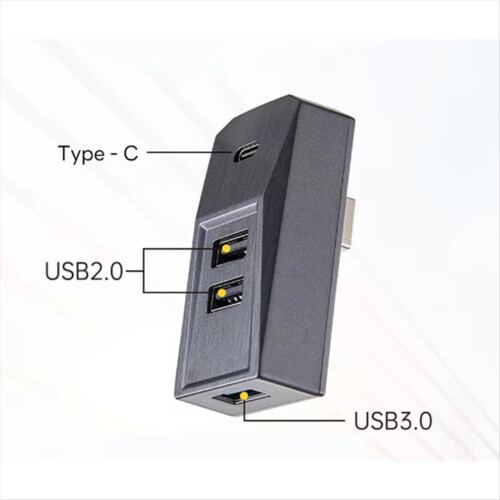 Glovebox USB Hub for Y Launch 2025 Model 3 Type-C Port Splitter Docking Station Data 1