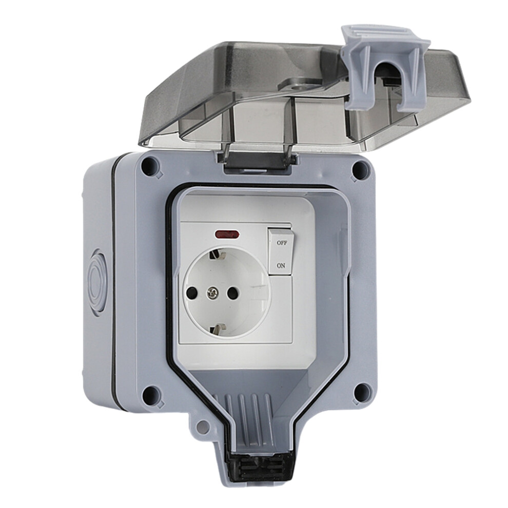 Ip66 16A Rainproof Charging Socket Outdoor Socket Waterproof Box With Switch Eu Plug 4852045434137