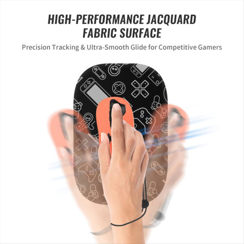 2PCS Gaming Controller Mouse Pad Kit Ergonomic Portable Mice Handle Stand Holder for 2 Game Controller,B 1
