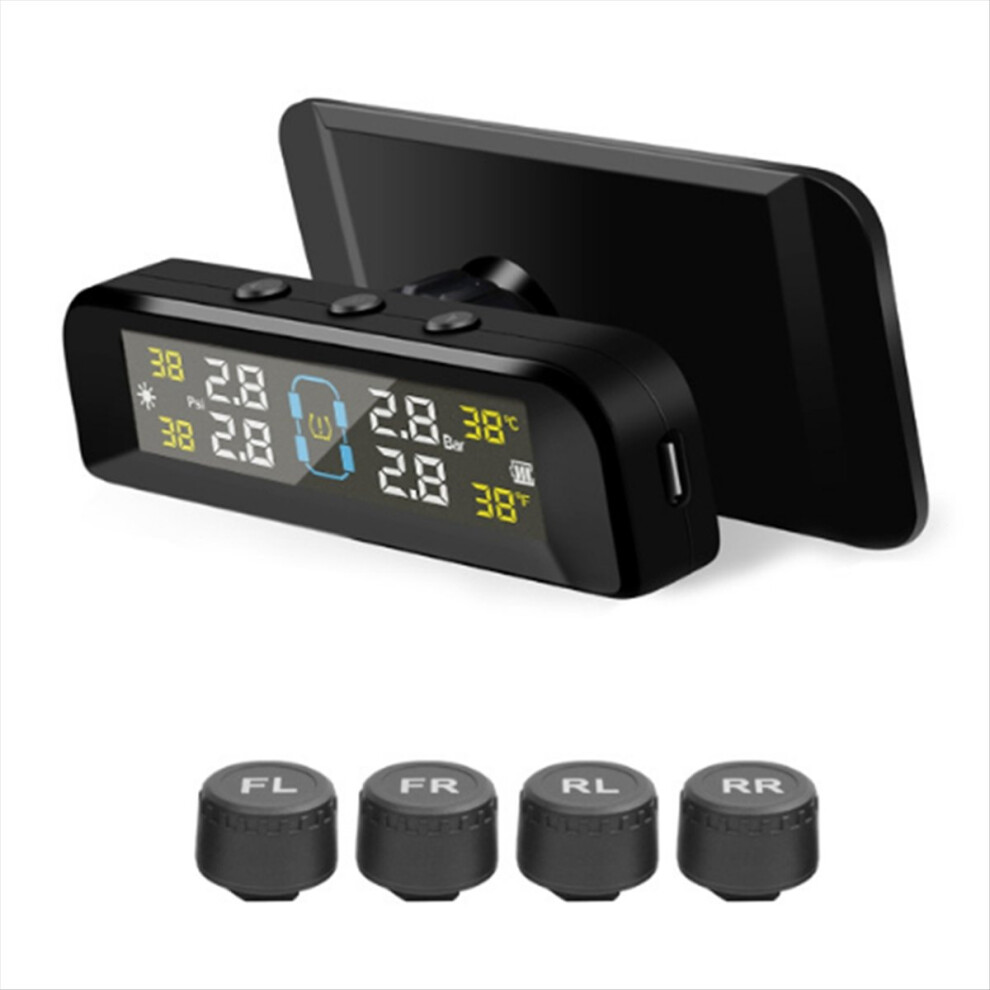 Car Tpms Monitor System Car Tire Pressure Alarm Wireless Solar Power Tpms Wtih External Tire Pressure Sensor 4852045443542