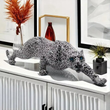 Resin Modern Leopard Decorative Sculpture Statue Home Bar Living Room Study Room Decoration Gift